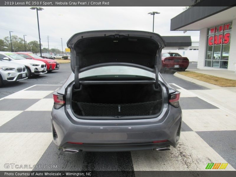 Nebula Gray Pearl / Circuit Red 2019 Lexus RC 350 F Sport