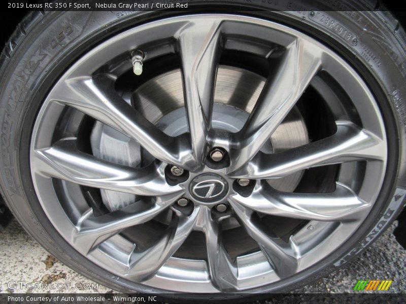 Nebula Gray Pearl / Circuit Red 2019 Lexus RC 350 F Sport
