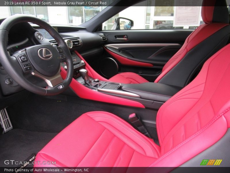 Nebula Gray Pearl / Circuit Red 2019 Lexus RC 350 F Sport