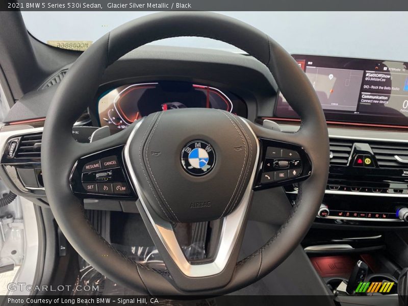 Glacier Silver Metallic / Black 2021 BMW 5 Series 530i Sedan