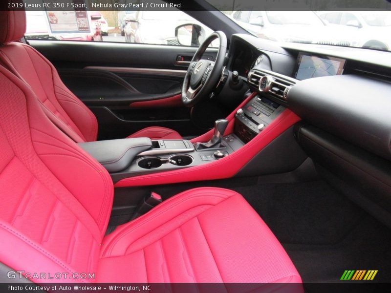 Nebula Gray Pearl / Circuit Red 2019 Lexus RC 350 F Sport
