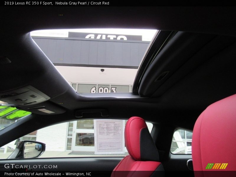 Nebula Gray Pearl / Circuit Red 2019 Lexus RC 350 F Sport