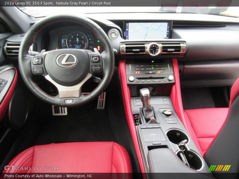 Nebula Gray Pearl / Circuit Red 2019 Lexus RC 350 F Sport