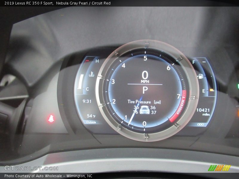 Nebula Gray Pearl / Circuit Red 2019 Lexus RC 350 F Sport