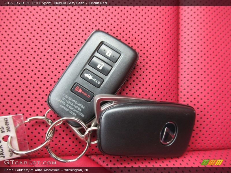 Nebula Gray Pearl / Circuit Red 2019 Lexus RC 350 F Sport