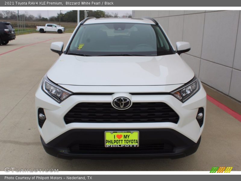 Blizzard White Pearl / Black 2021 Toyota RAV4 XLE Premium