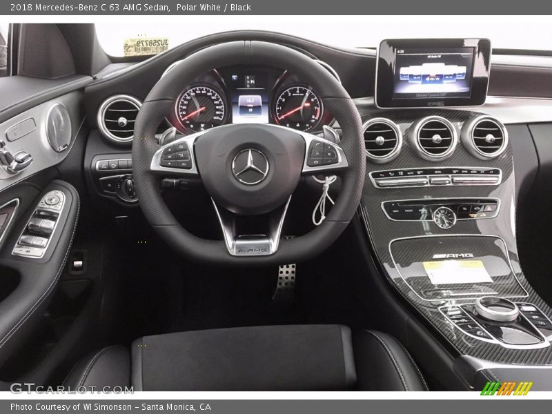 Polar White / Black 2018 Mercedes-Benz C 63 AMG Sedan