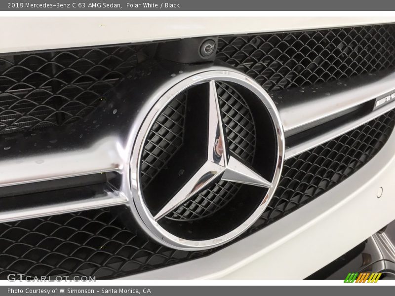 Polar White / Black 2018 Mercedes-Benz C 63 AMG Sedan