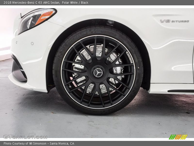 Polar White / Black 2018 Mercedes-Benz C 63 AMG Sedan