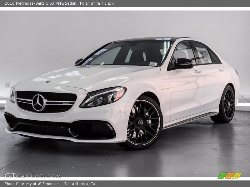 Polar White / Black 2018 Mercedes-Benz C 63 AMG Sedan