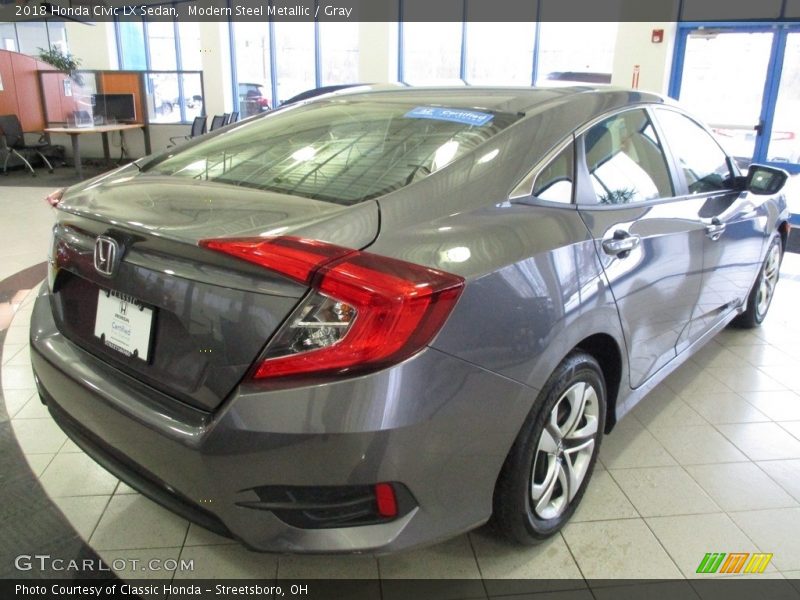 Modern Steel Metallic / Gray 2018 Honda Civic LX Sedan