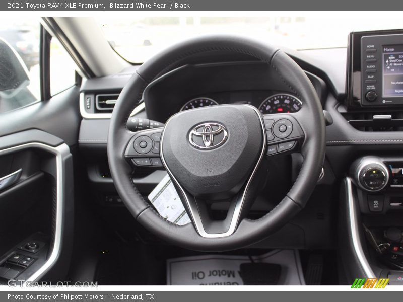 Blizzard White Pearl / Black 2021 Toyota RAV4 XLE Premium
