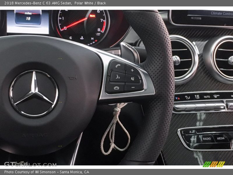 Polar White / Black 2018 Mercedes-Benz C 63 AMG Sedan