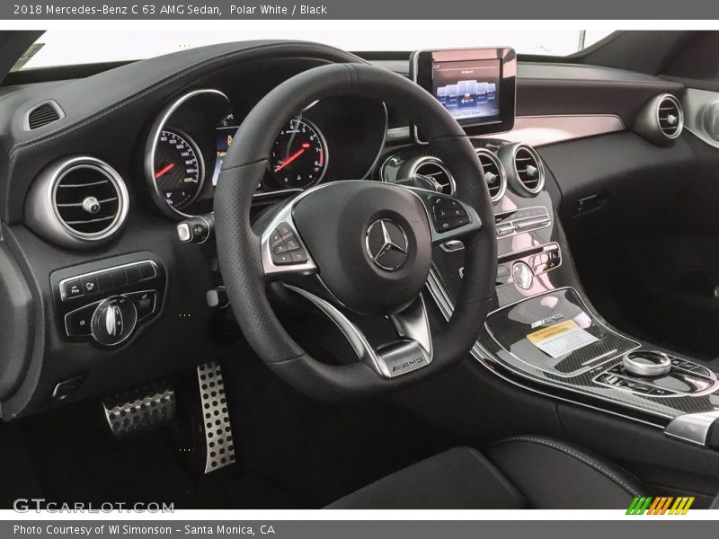Polar White / Black 2018 Mercedes-Benz C 63 AMG Sedan