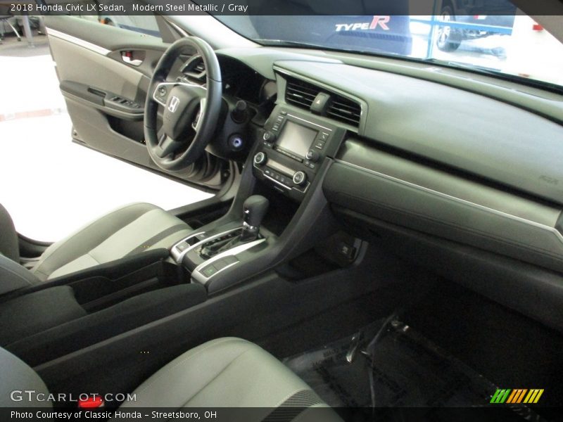 Modern Steel Metallic / Gray 2018 Honda Civic LX Sedan