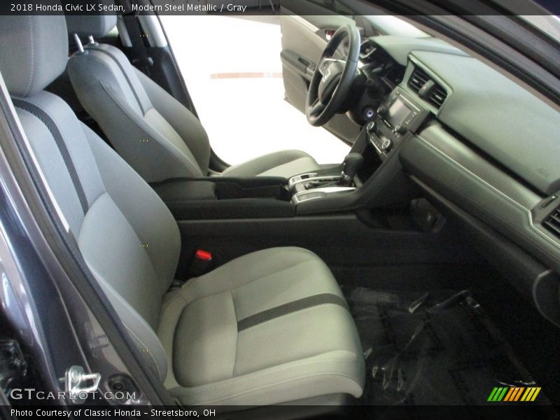 Modern Steel Metallic / Gray 2018 Honda Civic LX Sedan