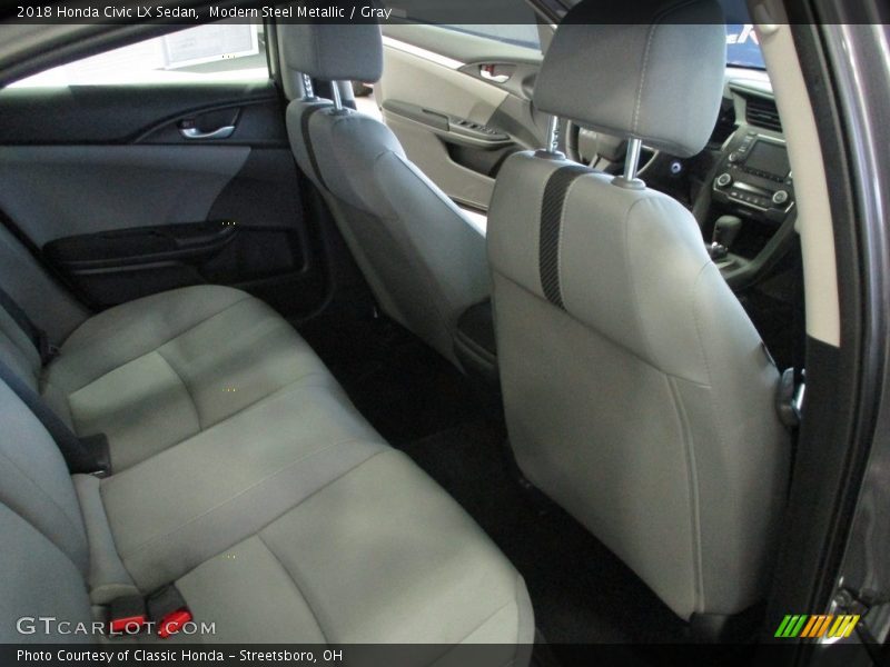 Modern Steel Metallic / Gray 2018 Honda Civic LX Sedan