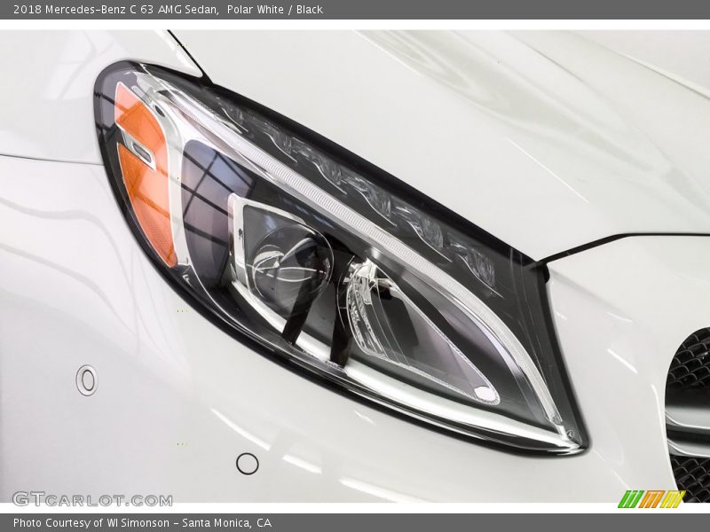 Polar White / Black 2018 Mercedes-Benz C 63 AMG Sedan