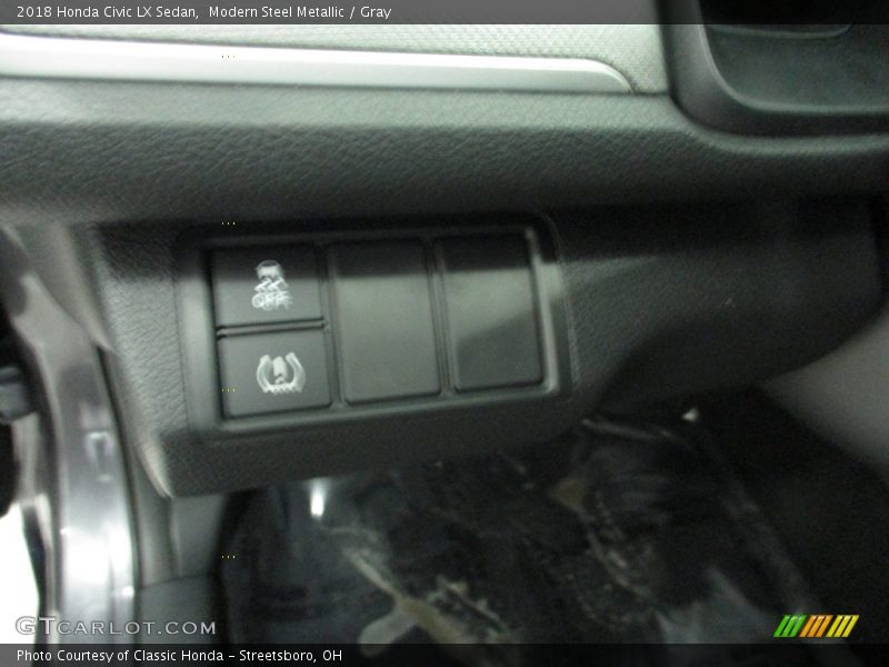 Modern Steel Metallic / Gray 2018 Honda Civic LX Sedan
