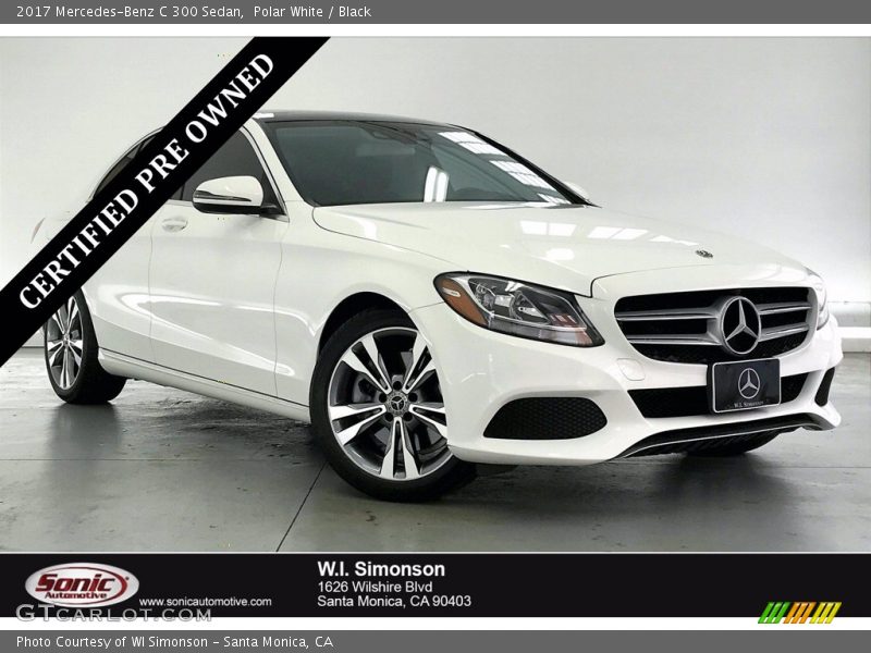 Polar White / Black 2017 Mercedes-Benz C 300 Sedan