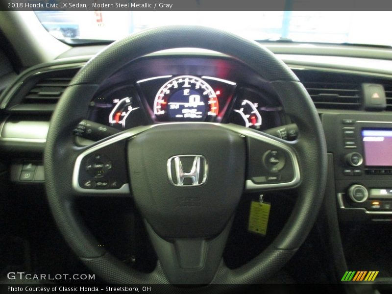 Modern Steel Metallic / Gray 2018 Honda Civic LX Sedan