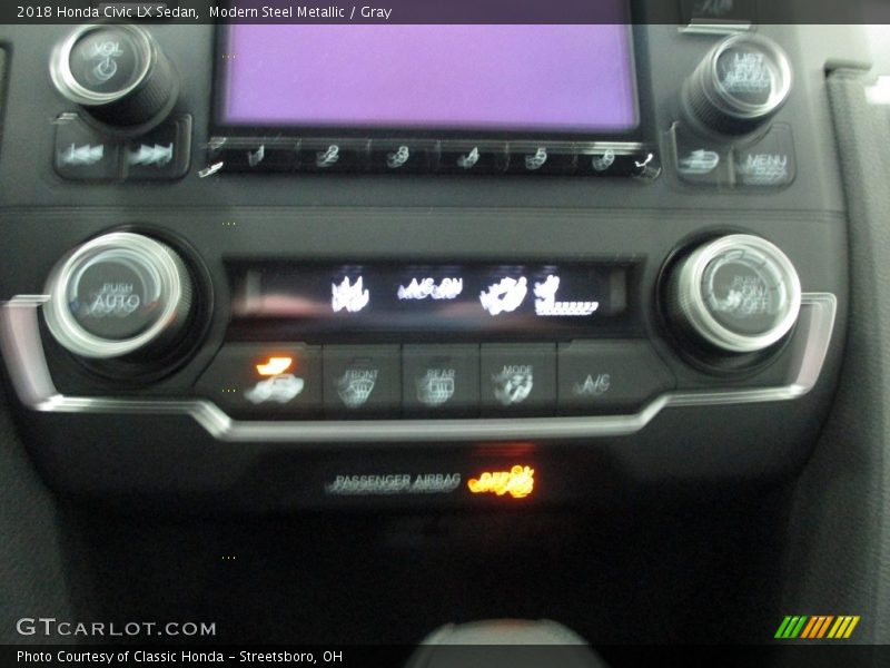Modern Steel Metallic / Gray 2018 Honda Civic LX Sedan