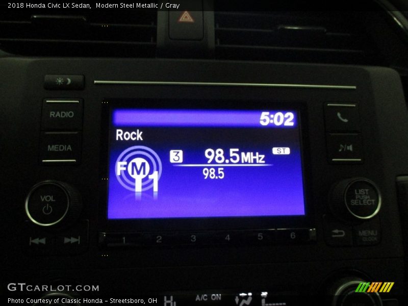 Modern Steel Metallic / Gray 2018 Honda Civic LX Sedan