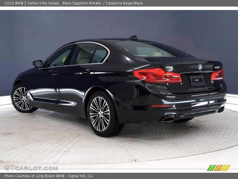 Black Sapphire Metallic / Canberra Beige/Black 2020 BMW 5 Series 540i Sedan