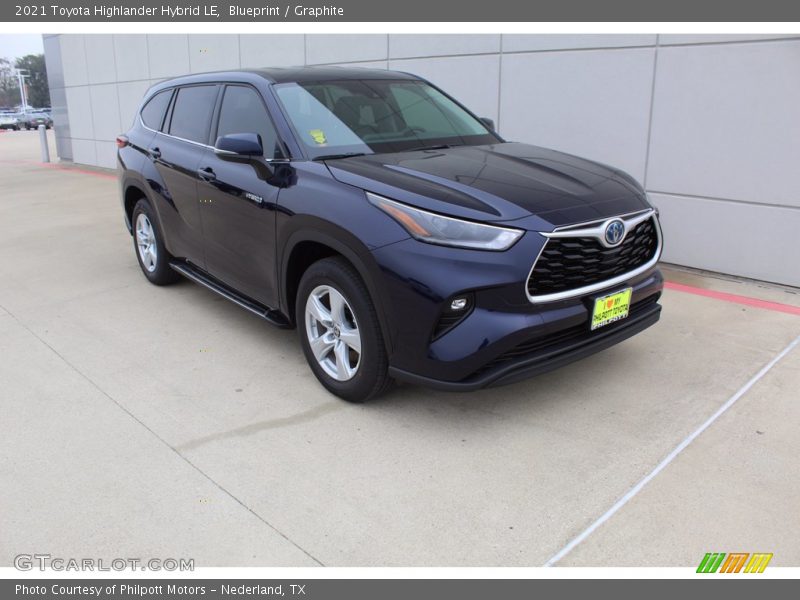 Blueprint / Graphite 2021 Toyota Highlander Hybrid LE