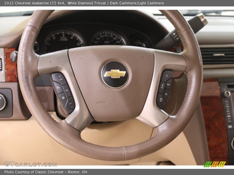 White Diamond Tricoat / Dark Cashmere/Light Cashmere 2013 Chevrolet Avalanche LTZ 4x4