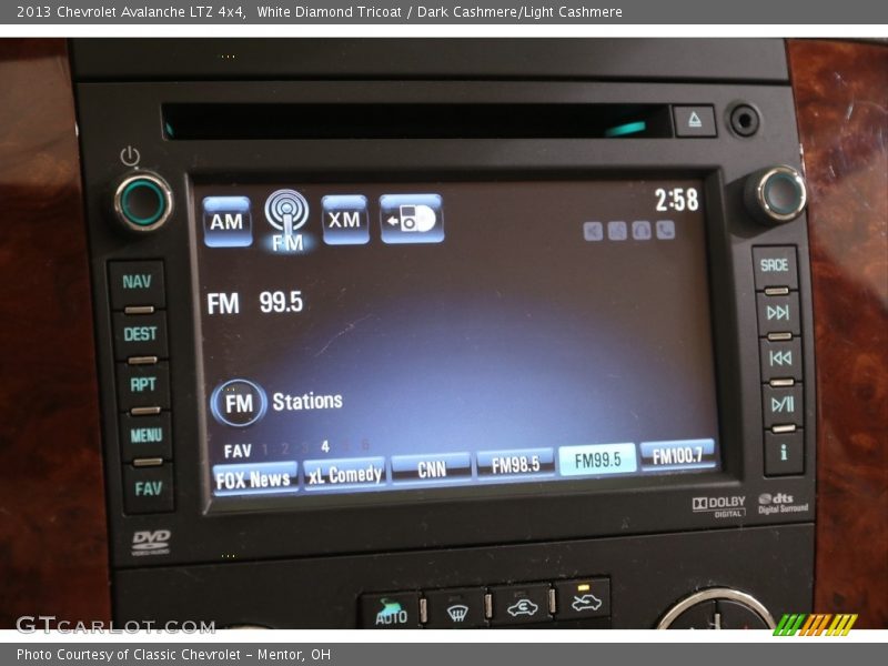 White Diamond Tricoat / Dark Cashmere/Light Cashmere 2013 Chevrolet Avalanche LTZ 4x4