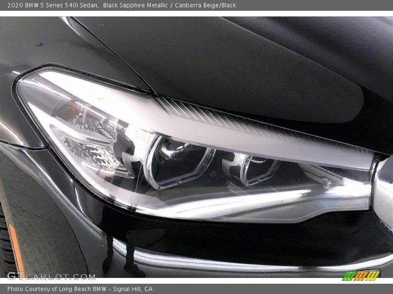 Black Sapphire Metallic / Canberra Beige/Black 2020 BMW 5 Series 540i Sedan