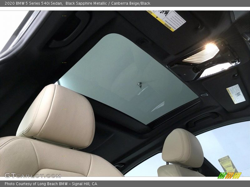 Black Sapphire Metallic / Canberra Beige/Black 2020 BMW 5 Series 540i Sedan