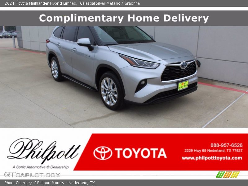 Celestial Silver Metallic / Graphite 2021 Toyota Highlander Hybrid Limited