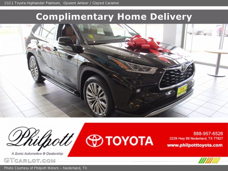 Opulent Amber / Glazed Caramel 2021 Toyota Highlander Platinum
