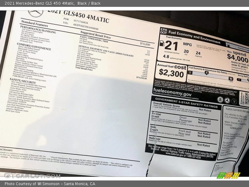 Black / Black 2021 Mercedes-Benz GLS 450 4Matic