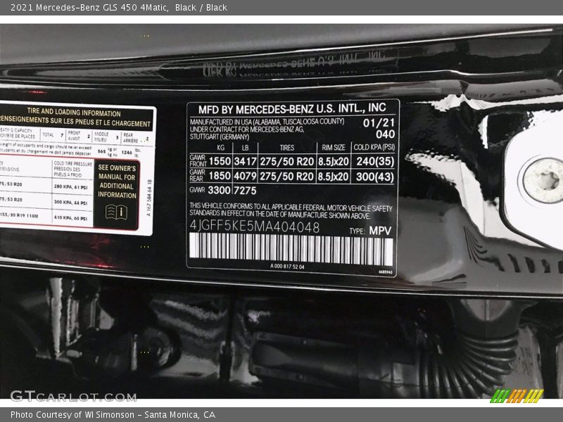 Black / Black 2021 Mercedes-Benz GLS 450 4Matic