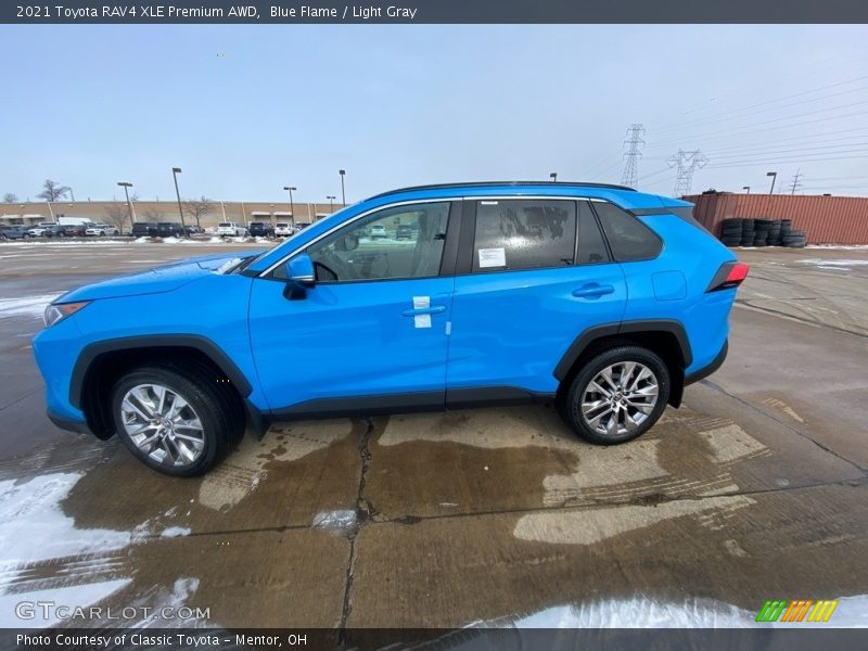 Blue Flame / Light Gray 2021 Toyota RAV4 XLE Premium AWD
