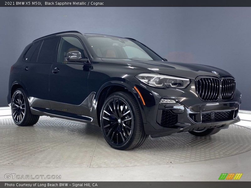 Black Sapphire Metallic / Cognac 2021 BMW X5 M50i