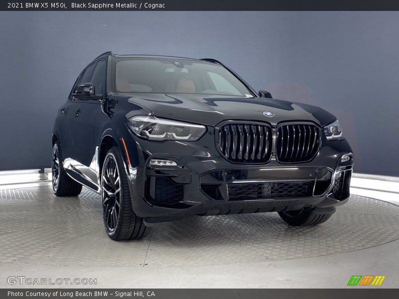 Black Sapphire Metallic / Cognac 2021 BMW X5 M50i