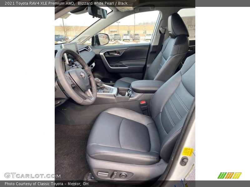 Blizzard White Pearl / Black 2021 Toyota RAV4 XLE Premium AWD