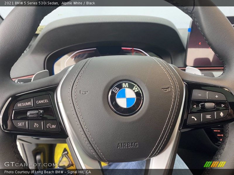 Alpine White / Black 2021 BMW 5 Series 530i Sedan
