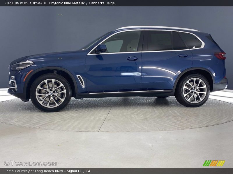 Phytonic Blue Metallic / Canberra Beige 2021 BMW X5 sDrive40i