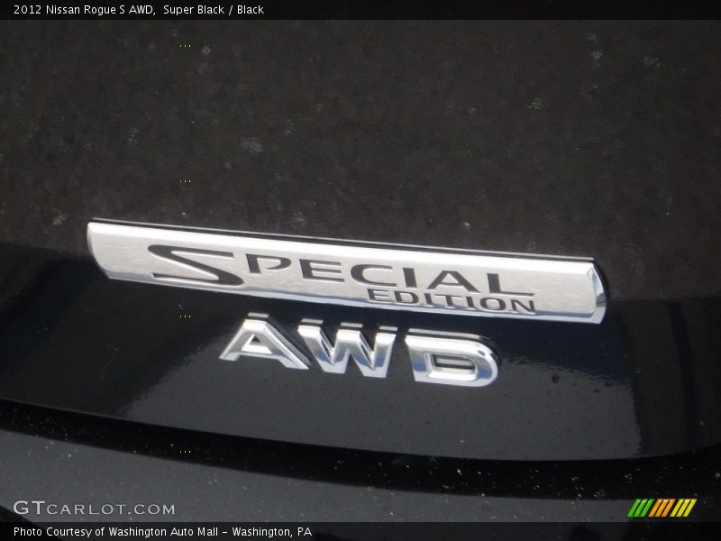 Super Black / Black 2012 Nissan Rogue S AWD