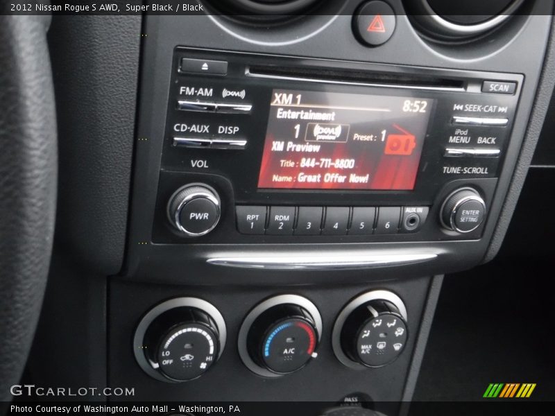 Super Black / Black 2012 Nissan Rogue S AWD