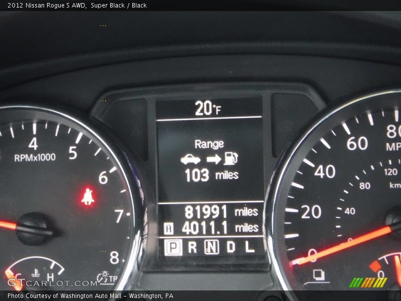 Super Black / Black 2012 Nissan Rogue S AWD