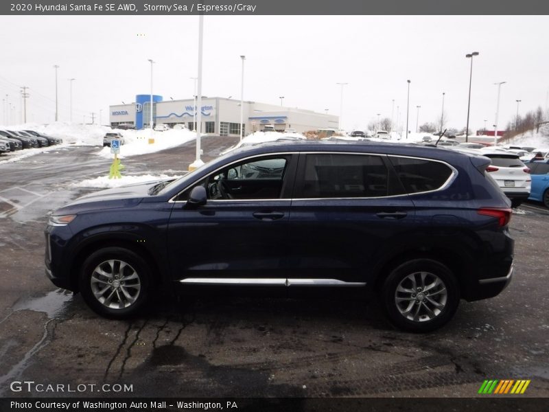 Stormy Sea / Espresso/Gray 2020 Hyundai Santa Fe SE AWD