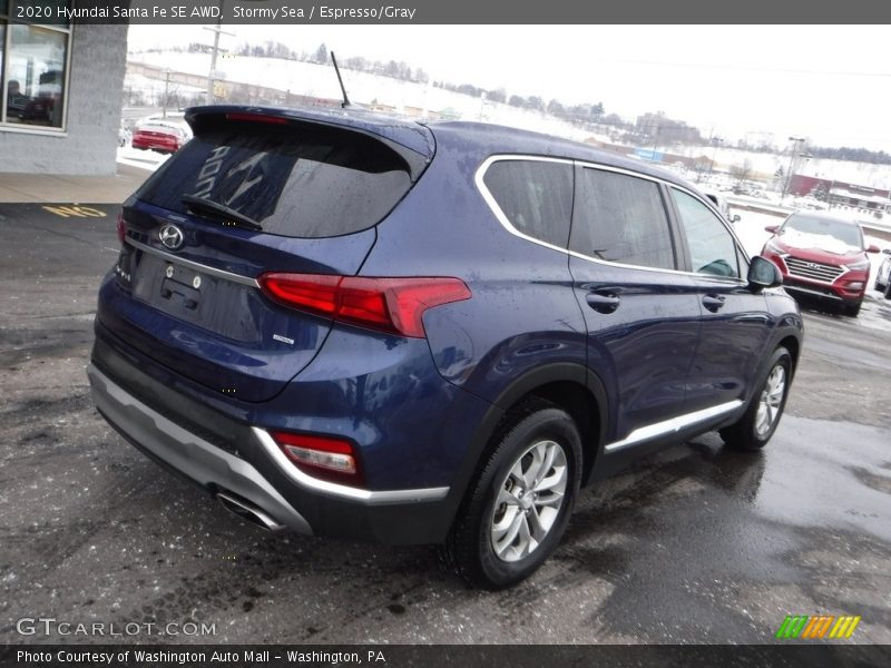 Stormy Sea / Espresso/Gray 2020 Hyundai Santa Fe SE AWD