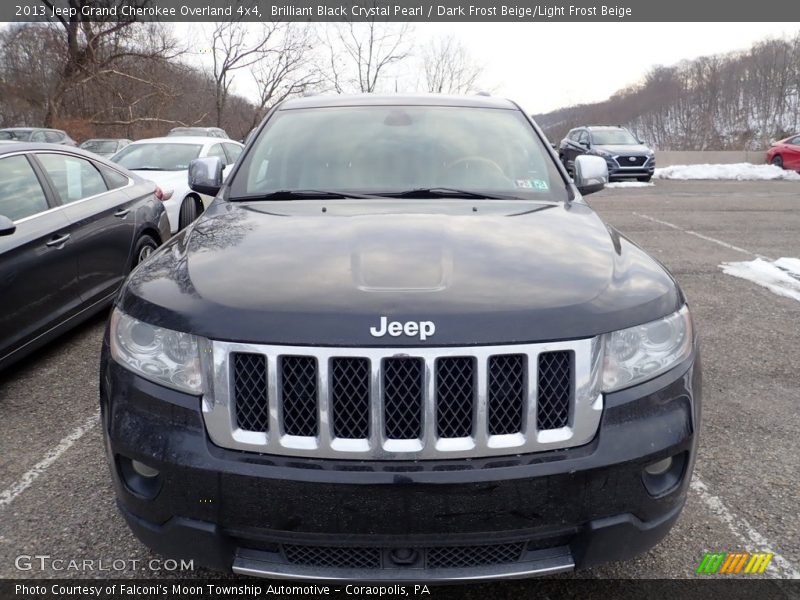 Brilliant Black Crystal Pearl / Dark Frost Beige/Light Frost Beige 2013 Jeep Grand Cherokee Overland 4x4