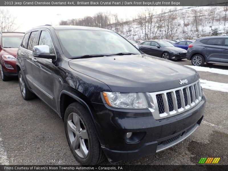 Brilliant Black Crystal Pearl / Dark Frost Beige/Light Frost Beige 2013 Jeep Grand Cherokee Overland 4x4